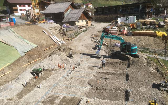 Fundament vom Zubau - Hotel Sarotla